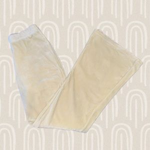 H&M yellow ribbed flare pants